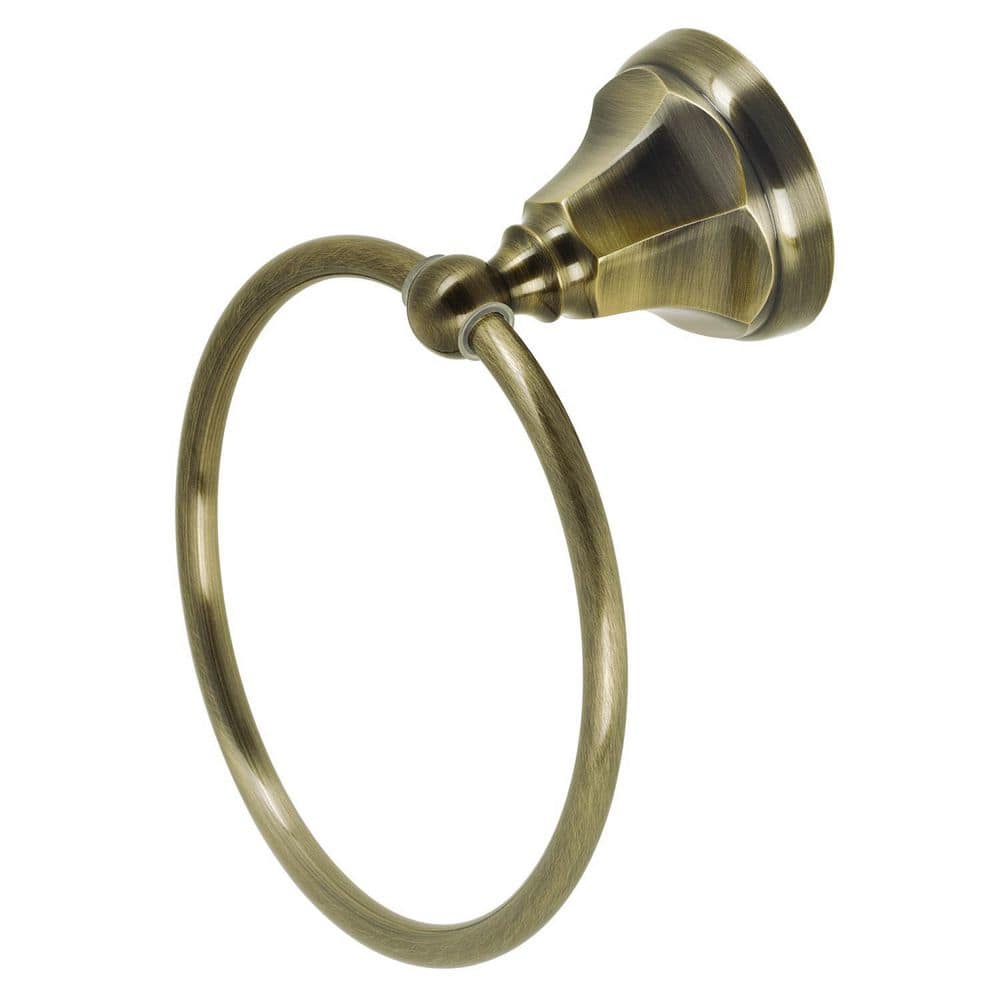 Kingston Brass Metropolitan Wall Mount Towel Ring in Antique Brass HBA4814AB The Home Depot