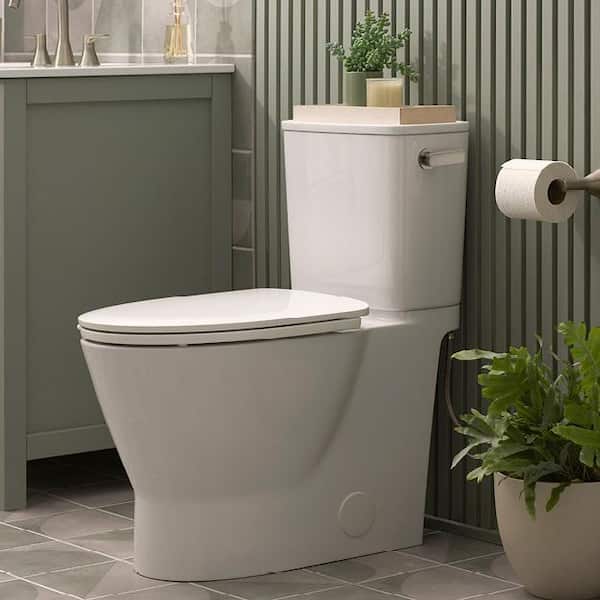 Cadet Aspirations 2-Piece 1.28 GPF Single Flush Elongated Skirted Toilet with Right-Hand Trip Lever and Seat in White