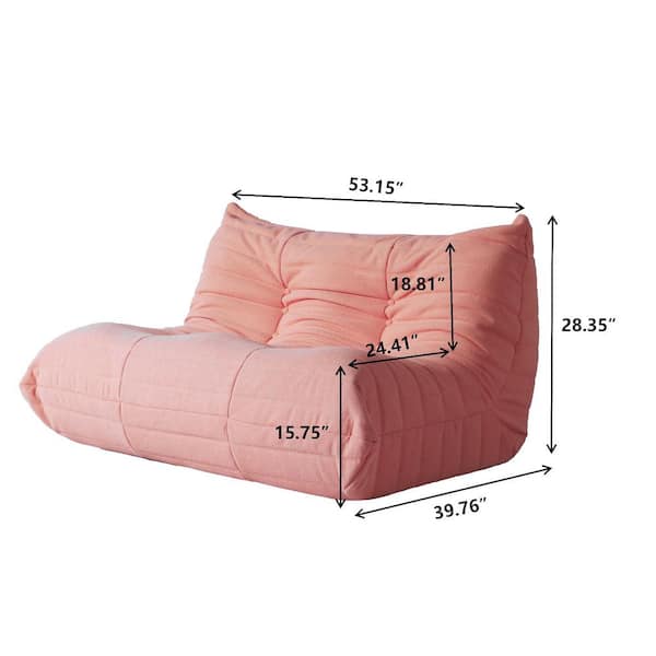 Magic Home 53.15 in. Teddy Armless Velvet Anti-Skip Modular Magic Home 53.15 in. Teddy Armless Velvet Anti-Skip Modular