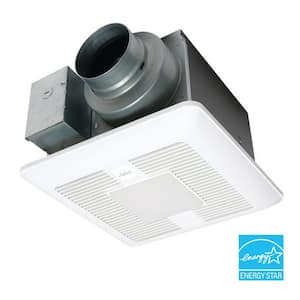 WhisperGreen Select Pick-A-Flow 50/80/110CFM Exhaust Fan-LED Light-multispeed- Flex-Z Fast bracket-4/6 in. duct adapter