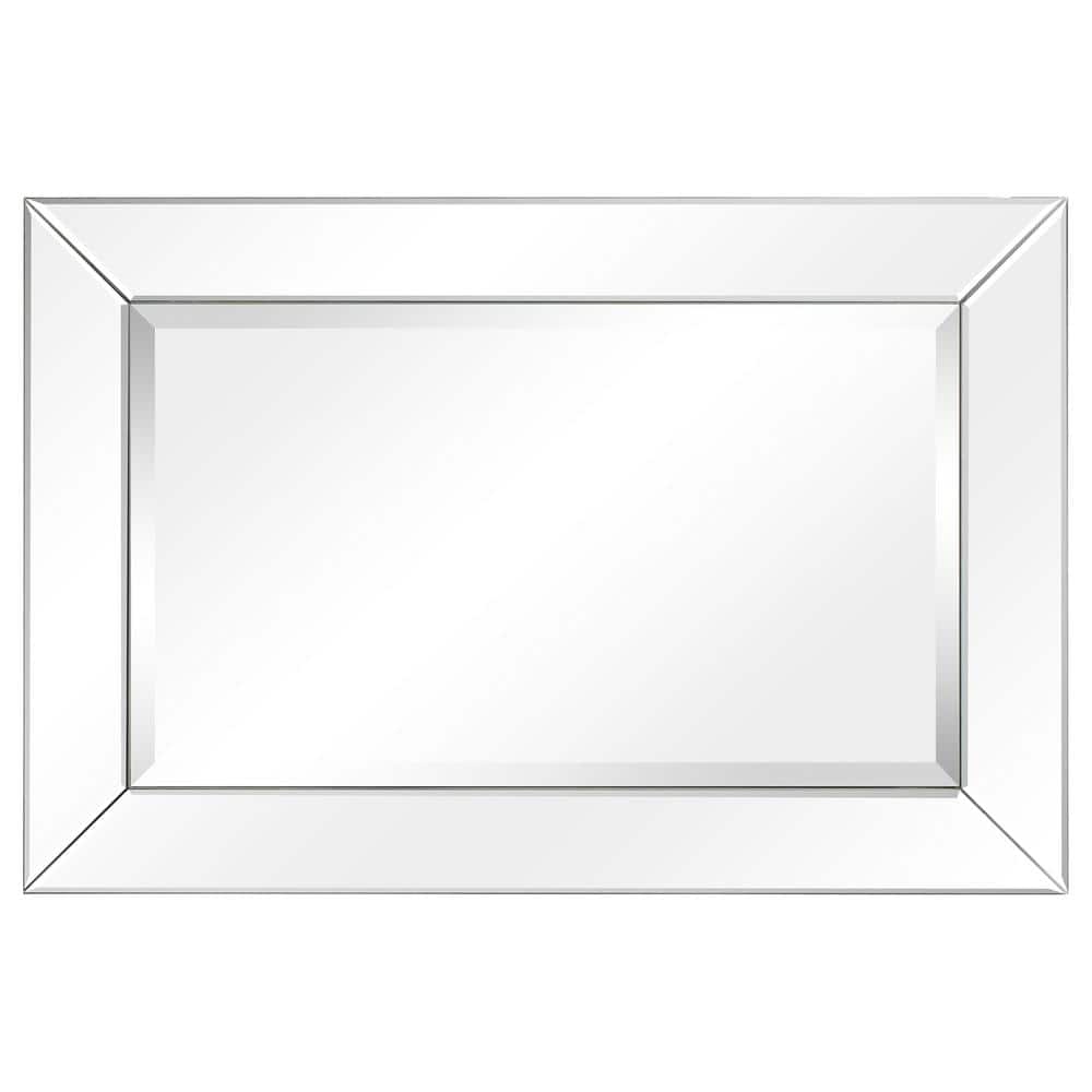 Moderno 20" x 30" Clear Beveled Rectangular Wall Mirror