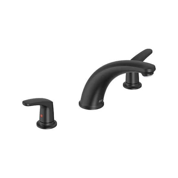 American Standard Colony PRO 2-Handle Deck-Mount Roman Tub Faucet with Lever Handles in. Matte Black