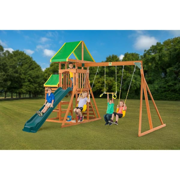 Replacement Canopy Cover Waterproof Backyard Wood Playset Swing Set 50" X 92" 