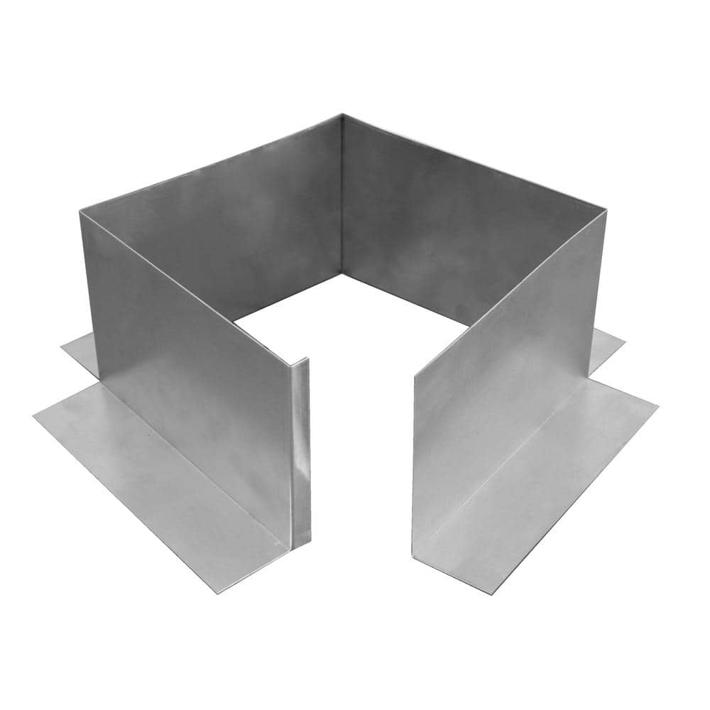 8 in. x 8 in. x 5 in. Tall Aluminum Open Pitch Pan Flashing with Open Botto