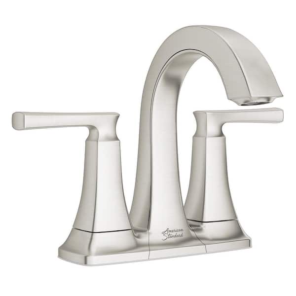 Belmeade 4 in. Centerset 2-Handle Bathroom Faucet with Drain Kit in Brushed Nickel