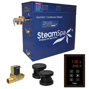 Oasis 12kW QuickStart Steam Bath Generator Package with Built-In Auto Drain in Polished Oil Rubbed Bronze