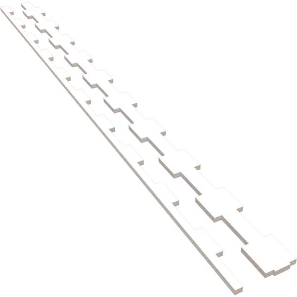 Ekena Millwork Midland 47 in. H x 0.375 in. W Slatwall Panels in PVC 30-Pack