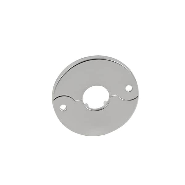 1/2 in. x 2.5 in. Copper Tube Size Split Flange Chrome-Plated Escutcheon Plate 20-Pack