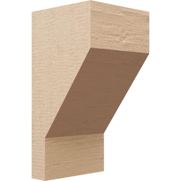 Ekena Millwork 10 in. x 20 in. x 10 in. Wide Clemmons Rough Cedar Woodgrain TimberThane Corbel, Primed Tan