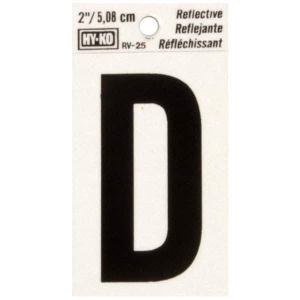 HY-KO 2 in. Self-Adhesive Vinyl Letter D