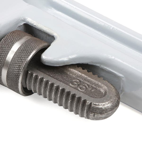 HAUTMEC 36 Inch Aluminum Straight Pipe Wrench, Adjustable Plumbing Wrench,  4