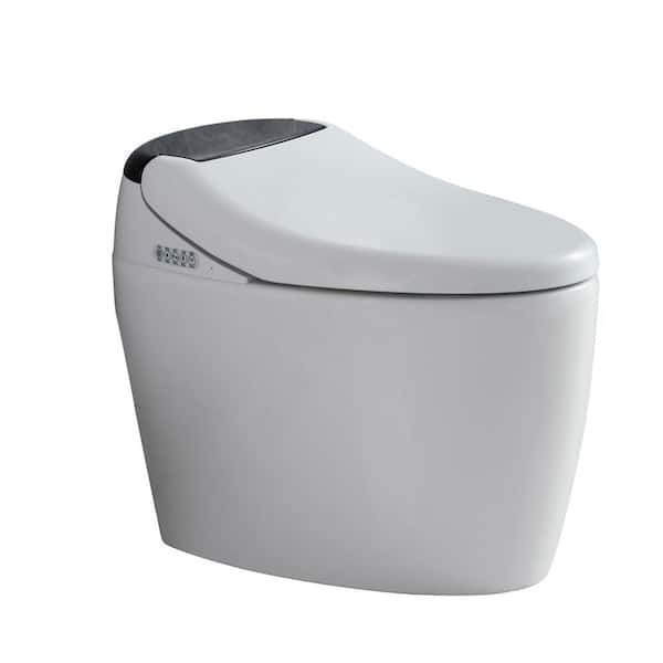 JimsMaison 1.28 GPF Electric Elongated Bidet Toilets in White
