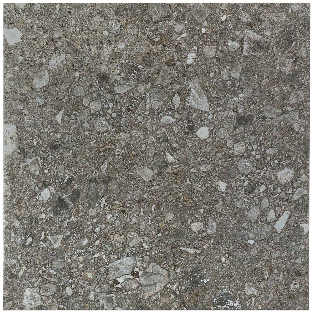 Rizzo 4 in. x 8 in. x 9mm Dark Gray Semi Polished Porcelain Floor and Wall Tile Sample price history on PriceWatchPro