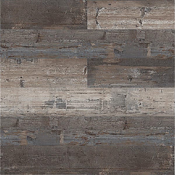 Deco Products COLORS Glue Down Floor and Wall DIY Reggae Wood Aged 6 in. x 36 in. Multi-Tonal Luxury Vinyl Plank (30 sq. ft./case)