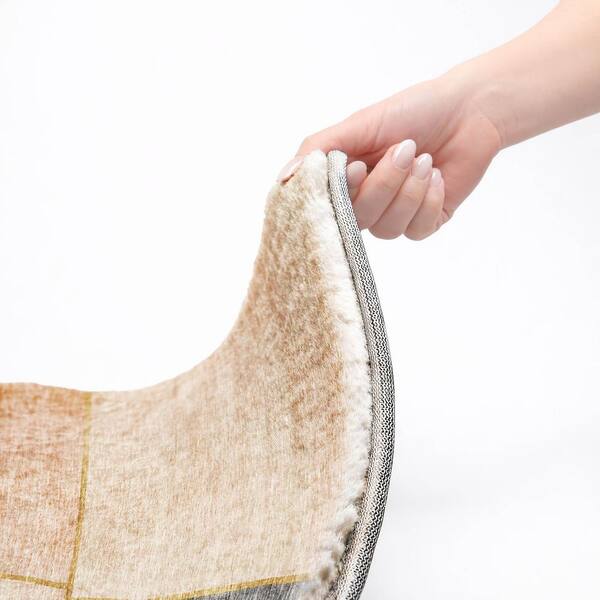 Dream Shag Premium Machine Washable Abstract ADS717 Coral 2 ft. x 3 ft. Accent Rug