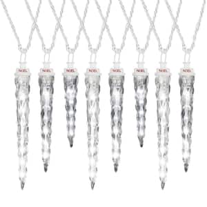 8-Count White Shooting Star LED Icicle Lights