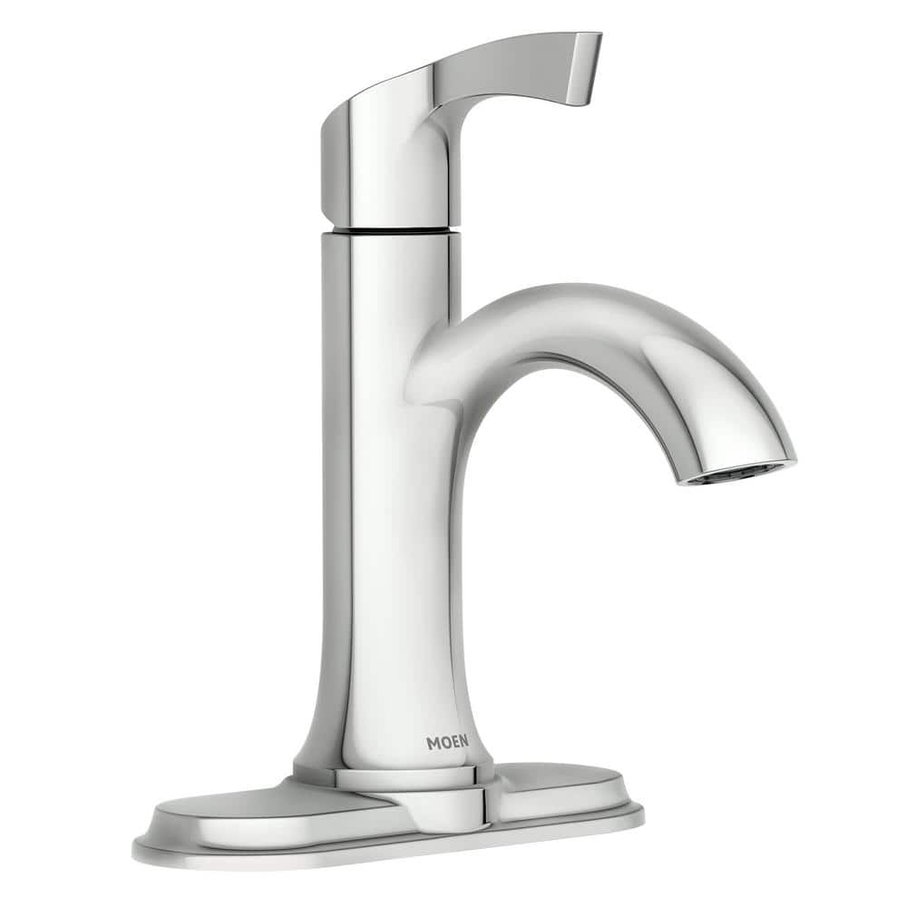 MOEN Korek Single Handle Single Hole Bathroom Faucet with Included