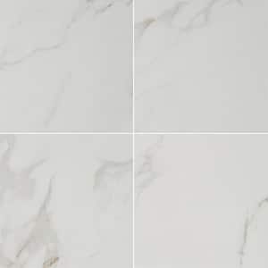 Carrara White 24 in. x 24 in. Polished Porcelain Floor and Wall Tile (448 sq. ft./Pallet)