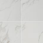 Carrara 24 in. x 24 in. Polished Porcelain Floor and Wall Tile (16 sq. ft. / case)