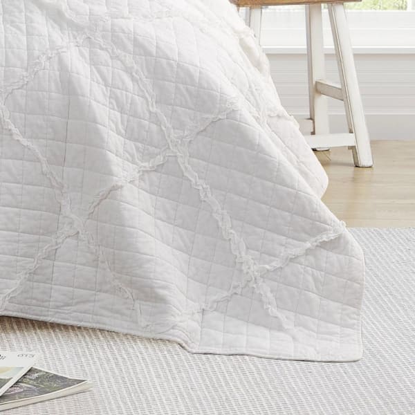 Details about   Laura Ashley Home Maisy Collection Luxury Premium Ultra Soft Quilt Coverlet Com 