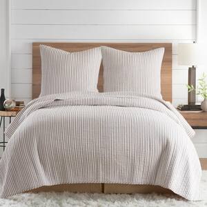 Levtex Home - Bridgetown - Quilted Euro Shams Set Of Two  26 X 26 In Stripe Cotton Fabric
