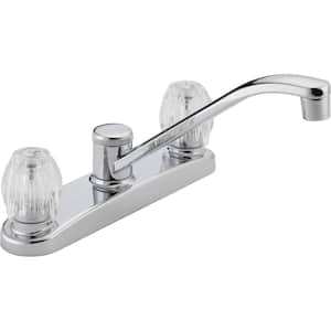Core Knob Double Handle Standard Kitchen Faucet in Chrome