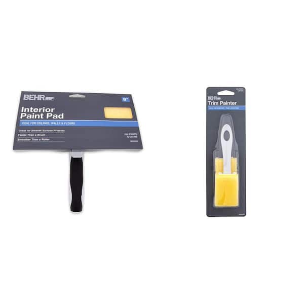 9 in. Interior Paint Pad Applicator and 3 in. Trim Painter with Refill Pad Combo