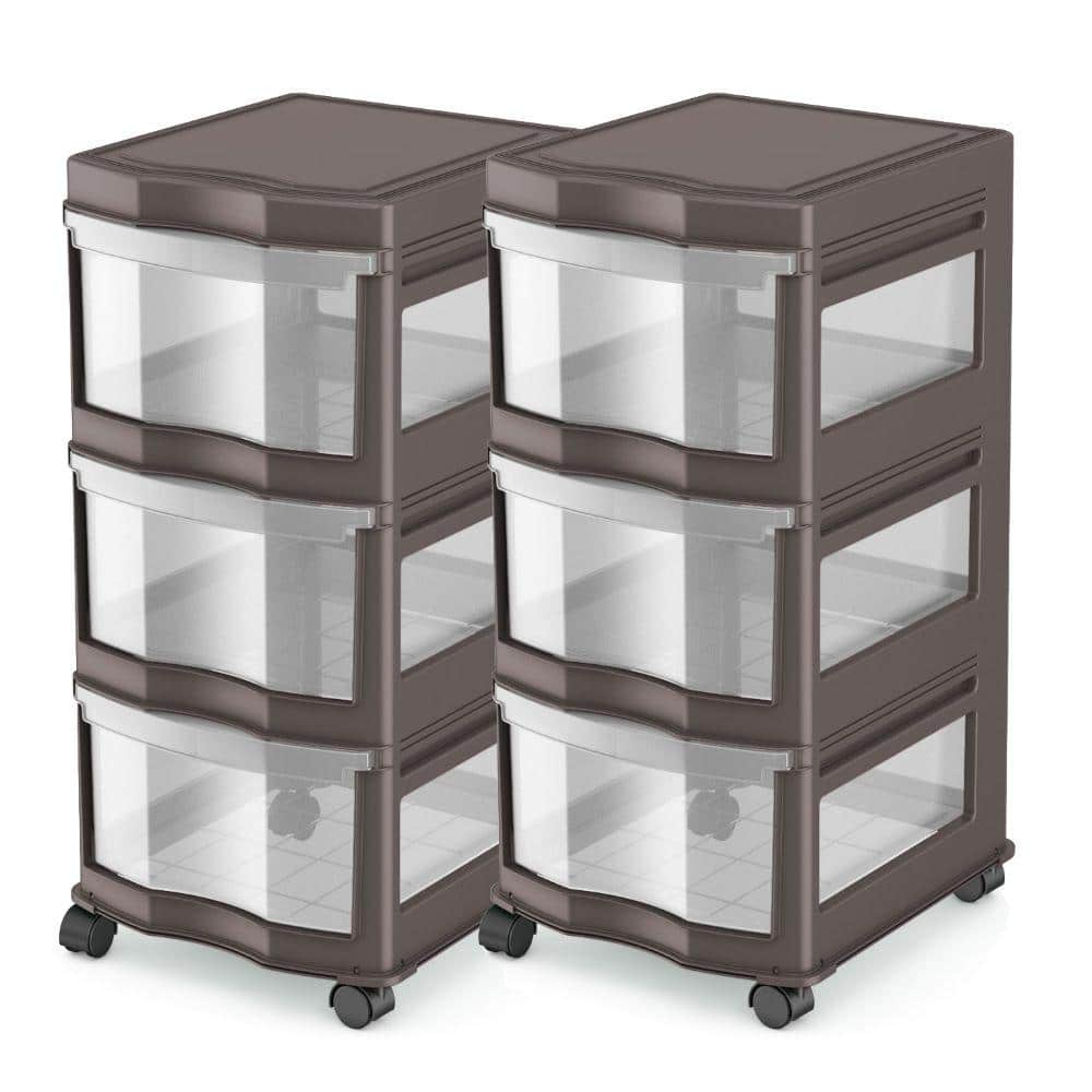 Set of plastic storage units (2) with drawers like new - furniture - by  owner - sale - craigslist