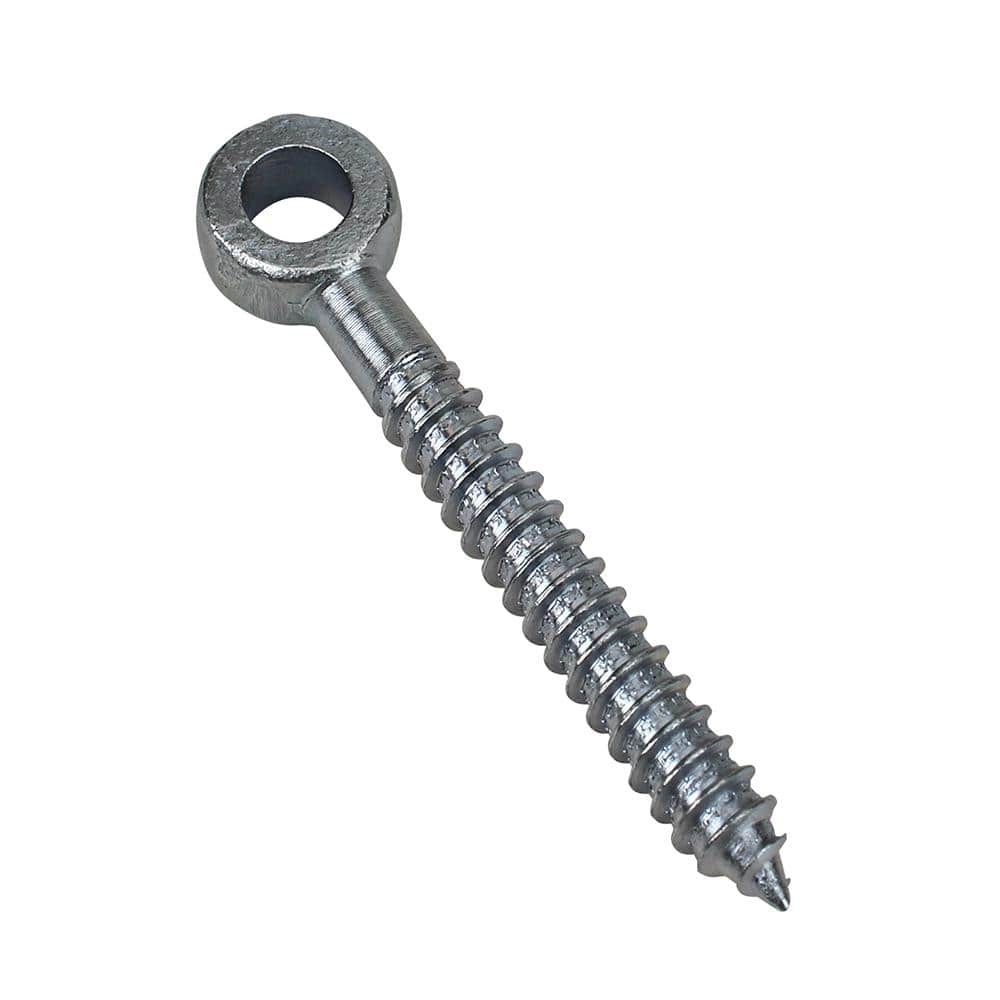 Everbilt 1/2 in. x 4 in. Zinc Plated Screw Eye 80112 - The Home Depot