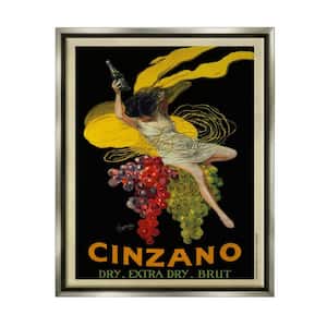 Cinzano Vintage Poster Wine Design by Marcello Dudovich Floater Frame Food Wall Art Print 17 in. x 21 in. .