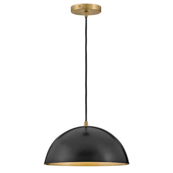 LARK Lou Black Dome Shade Pendant Light
