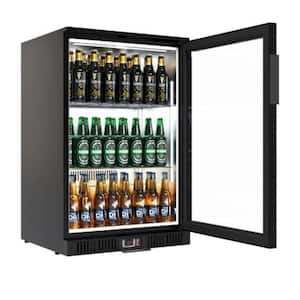24 in. W 4.6 cu. ft. Commercial Glass Door Counter Height Back Bar Cooler Refrigerator with LED Lighting in Black