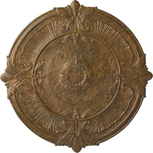 2-1/2 in. x 39-1/2 in. x 39-1/2 in. Polyurethane Attica Ceiling Medallion, Rubbed Bronze