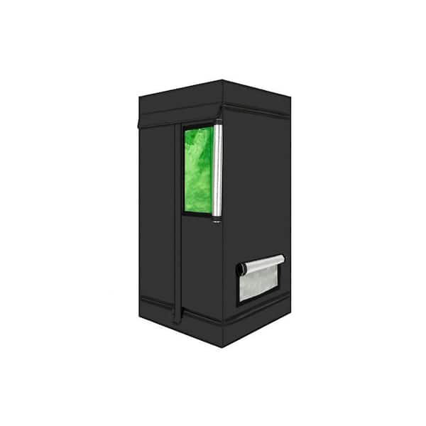 Unbranded 47 in. x 23 in. x 70 in. Dismountable Hydroponic Plant Growing Tent with Window Green and Black