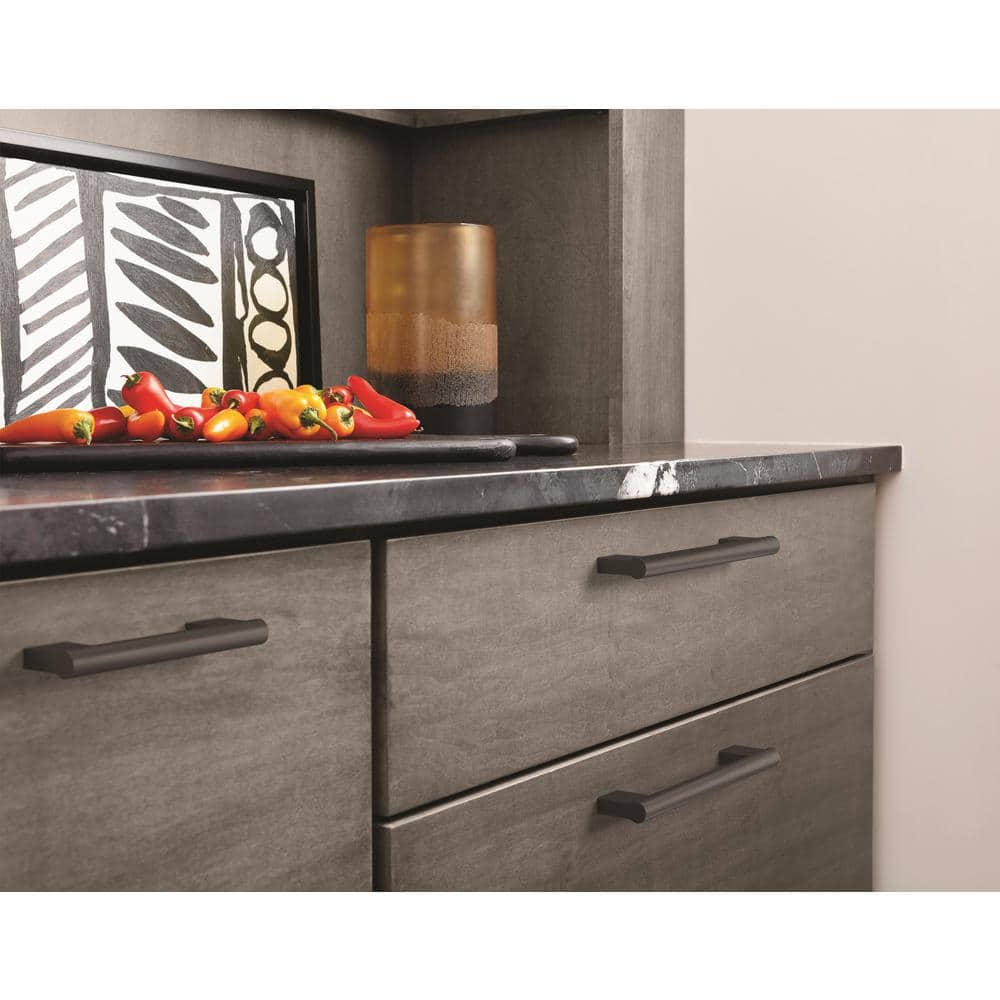 Matte Black 3-3/4 Inch Modern Bar Cabinet Pull