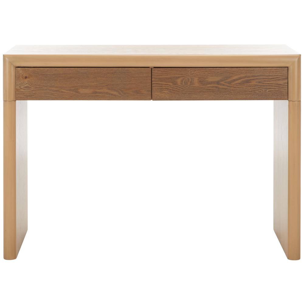 Rune 15.75 in. Natural Rectangle Wood Console Table with Drawer