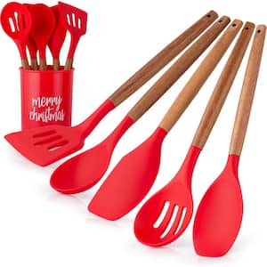Mad Hungry Silicone 4-Piece Spurtle Kitchen Utensil Set Cooking Spoons  Stirring