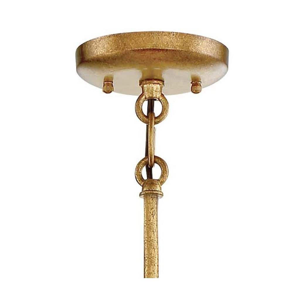 Pandora Gold Leaf 4-Light Semi-Flush Mount Drum Pendant