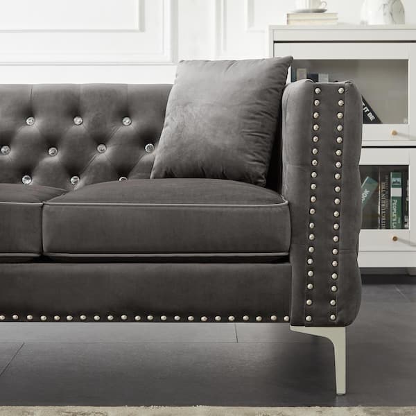 Studded couch and deals loveseat