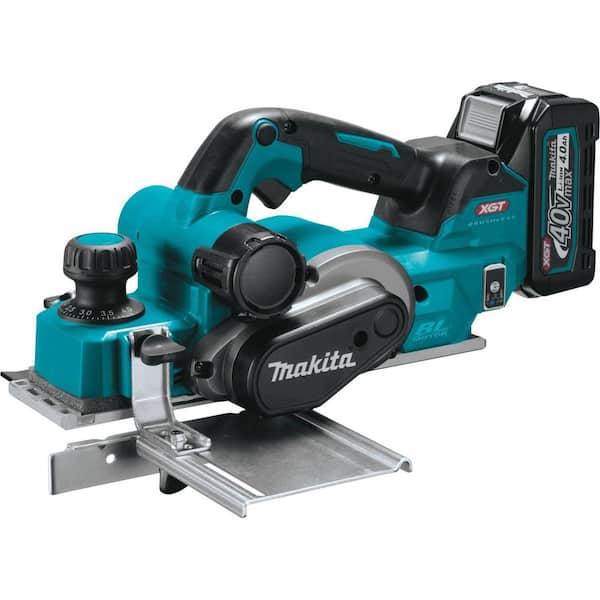 Makita 40 Volt XGT Brushless Cordless 3 1 4 in. Planer Kit AWS Capable 4.0Ah GPK01M1 The Home Depot