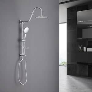 3-Spray Patterns with 2.2 GPM 10 in. Wall Mount Dual Shower Heads in Spot Resist Polished Chrome