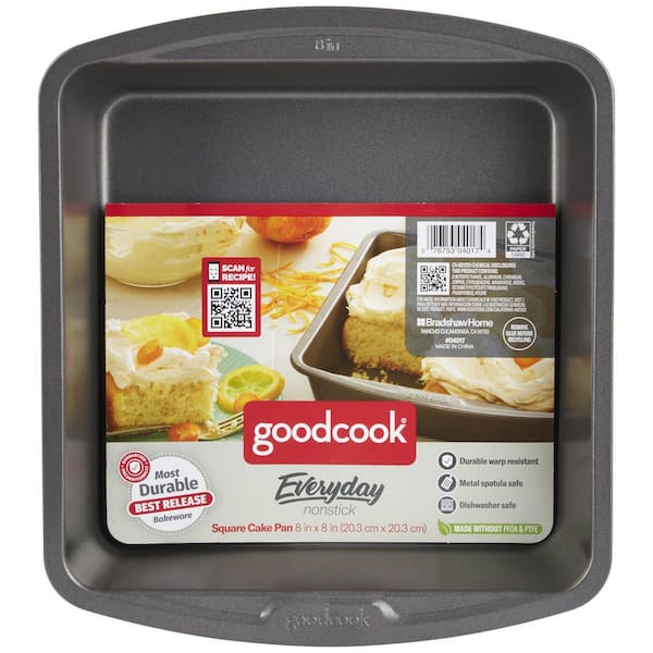 Everyday Nonstick Steel Square Pan, 8", Gray