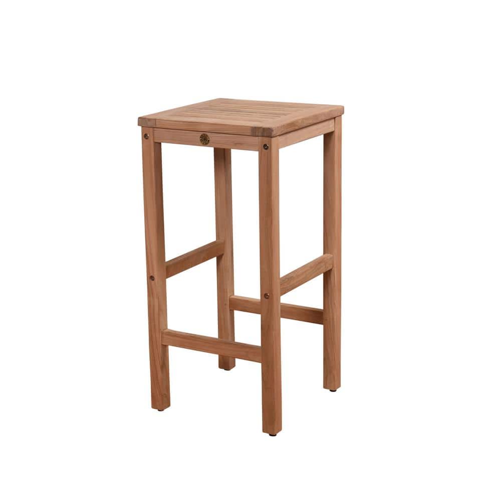 Amazonia Caesar Teak Patio Bar Stool SC TEXAS_BS The Home Depot