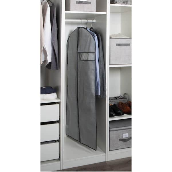 Simplify Dress Garment Bag in Grey 26611-GREY - The Home Depot