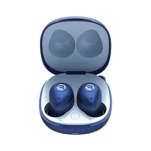 The Fitness Cobalt Blue True Wireless Bluetooth Earbuds & In-Ear with Microphone and Charging Case