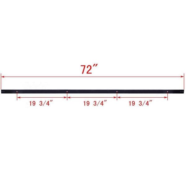 144 in. Matte Black Classic Straight Strap Sliding Barn Door Hardware (2-Set) 144 in. Matte Black Classic Straight Strap Sliding Barn Door Hardware (2-Set)