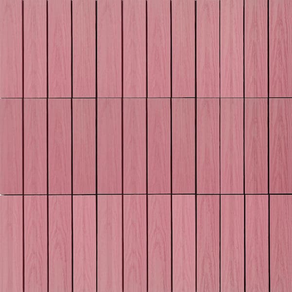NewTechWood UltraShield Naturale 1 ft. x 1 ft. Quick Deck Outdoor Composite Deck Tile Sample in Seoul Pink