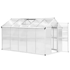 6.25 ft. x 10 ft. Stable Outdoor Walk-In Garden Greenhouse with Roof Vent for Plants, Herbs and Vegetables
