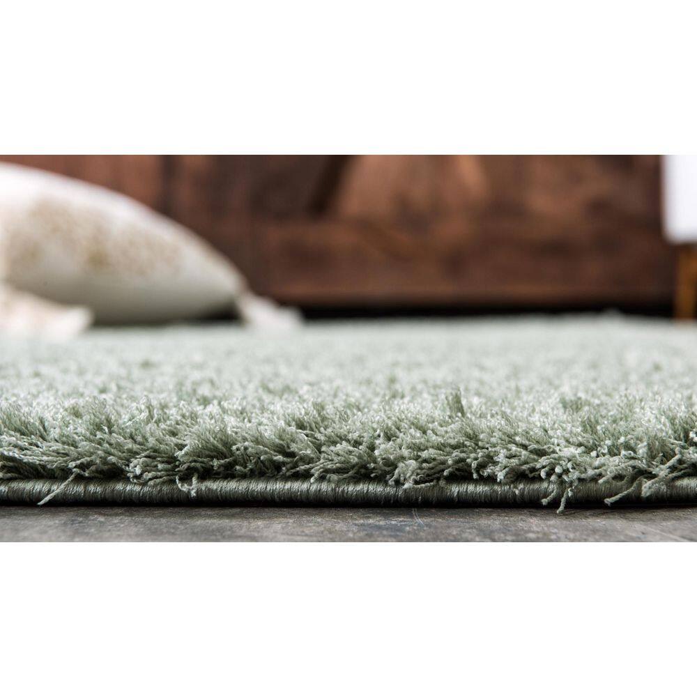 Lush Serenity Sage Green 5' x 8' Indoor Shag Rug