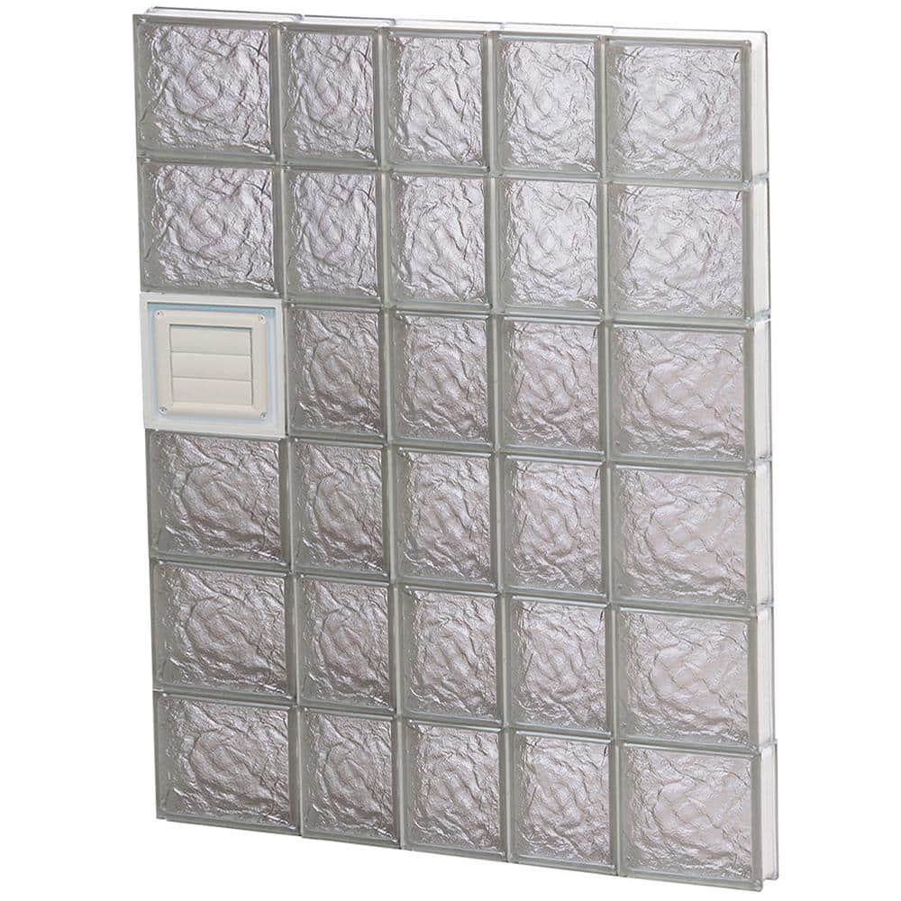 32.75 in. x 46.5 in. x 3.125 in. Frameless Ice Pattern Glass Block Window with Dryer Vent price history on PriceWatchPro